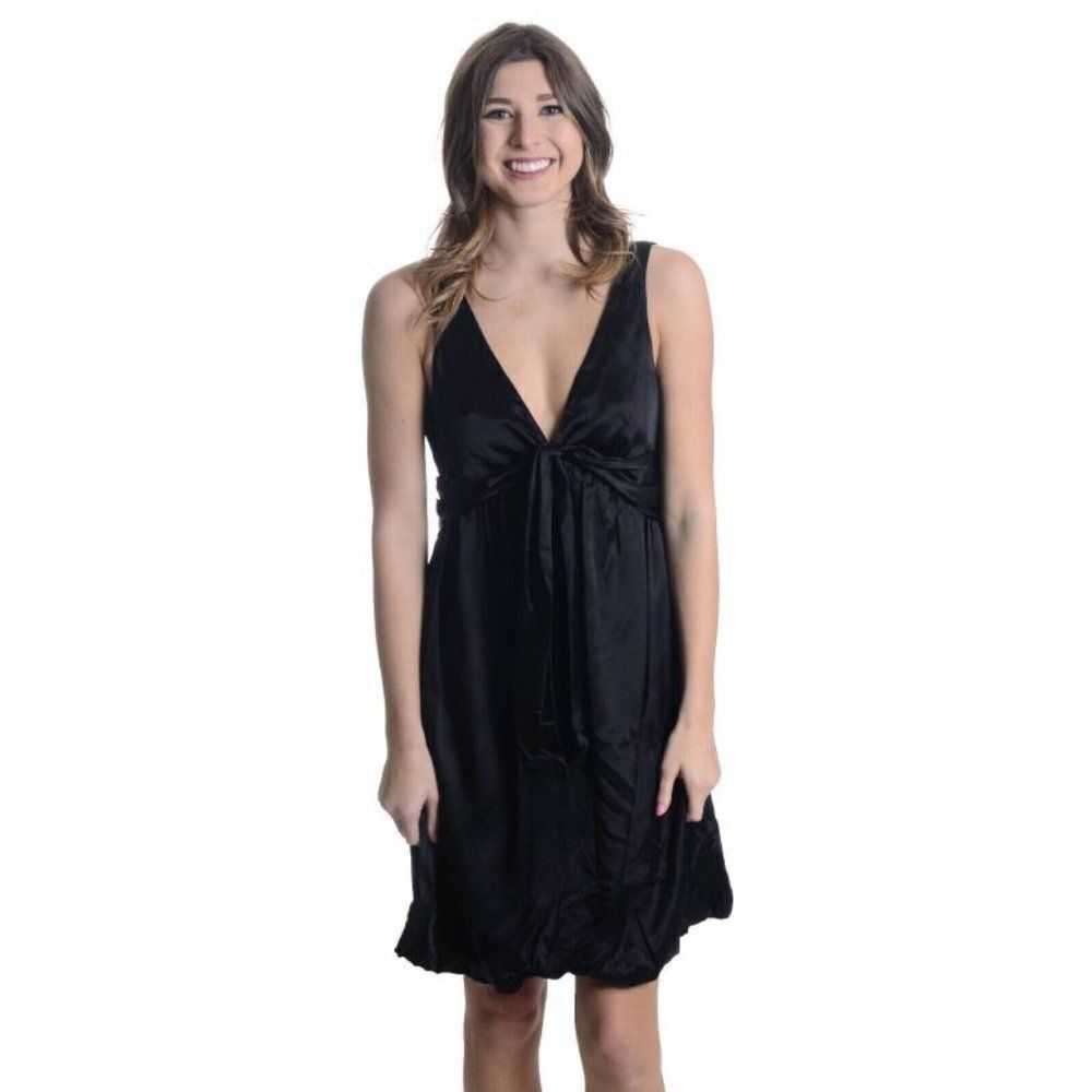 S Graham & Spencer Silk Charmeuse Bubble Hem Dress